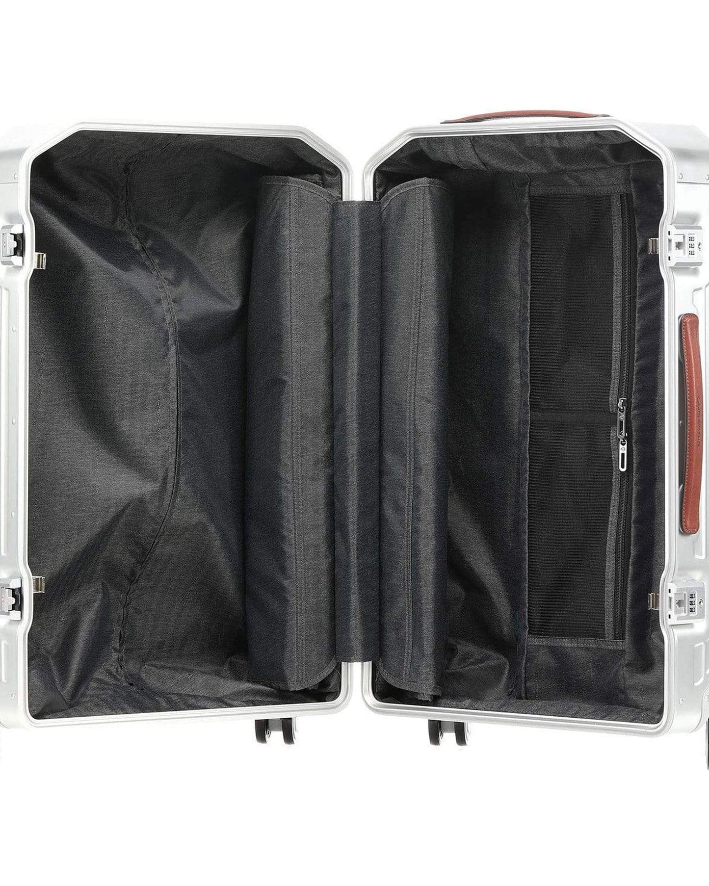 حقيبة سفر بيكوادرو بيقالو فائقة النحافة، متينة، بأربع عجلات مزدوجة، مقاس 55 سم، لون رمادي - BV4425ALU/GRCU