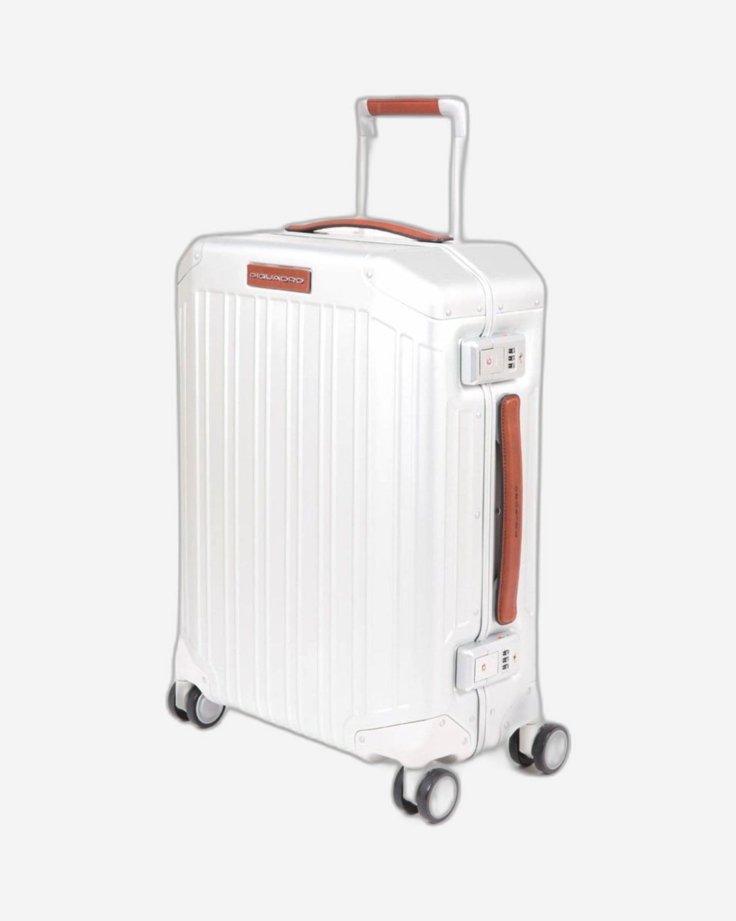 حقيبة سفر بيكوادرو بيقالو فائقة النحافة، متينة، بأربع عجلات مزدوجة، مقاس 55 سم، لون رمادي - BV4425ALU/GRCU