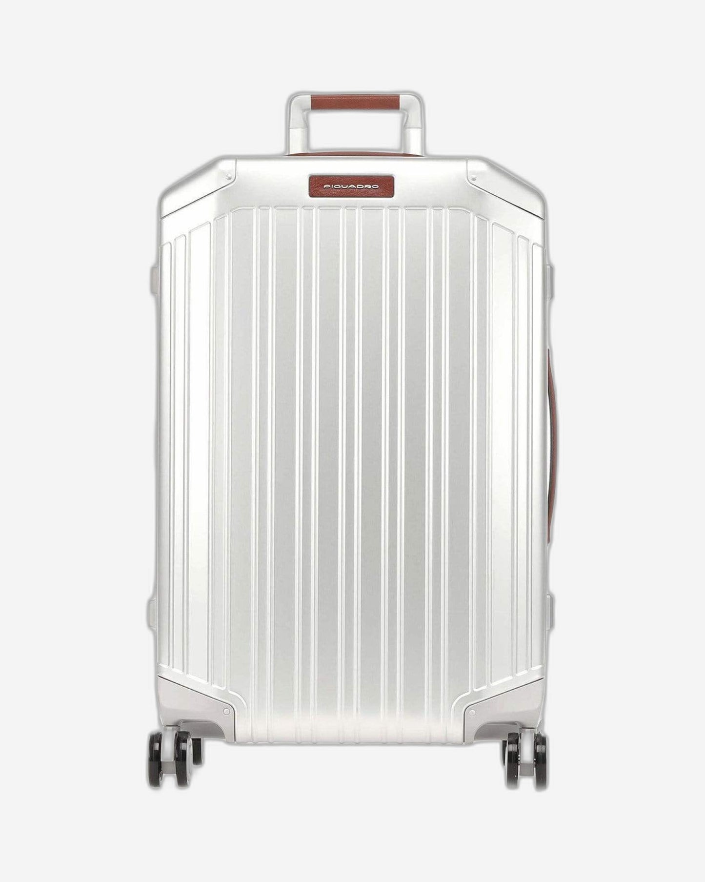 حقيبة سفر بيكوادرو بيقالو فائقة النحافة، متينة، بأربع عجلات مزدوجة، مقاس 55 سم، لون رمادي - BV4425ALU/GRCU