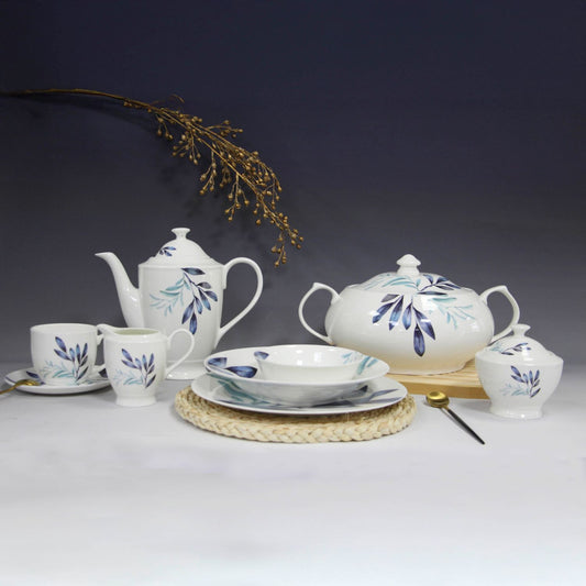 طقم عشاء سيرين دائري الشكل مكون من 59 قطعة