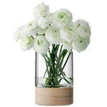 LSA Lotta Vase/Lantern Clear& Ash Base 