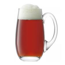 LSA Bar Beer Tankard Curved Clear