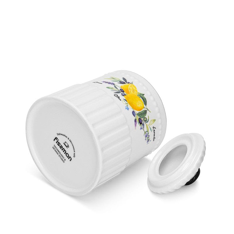 وعاء سكر فيسمان من البورسلين بنكهة الليمون من سلسلة بروفانس، سعة 270 مل