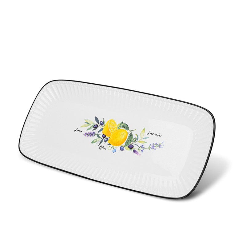 FISSMAN RECTANGULAR PLATE LEMON PROVENCE SERIES 36X16 CM PORCELAIN