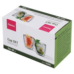 كأس فيسمان مزدوج الجدار من قطعتين، سعة 80 مل، مصنوع من زجاج البورسليكات