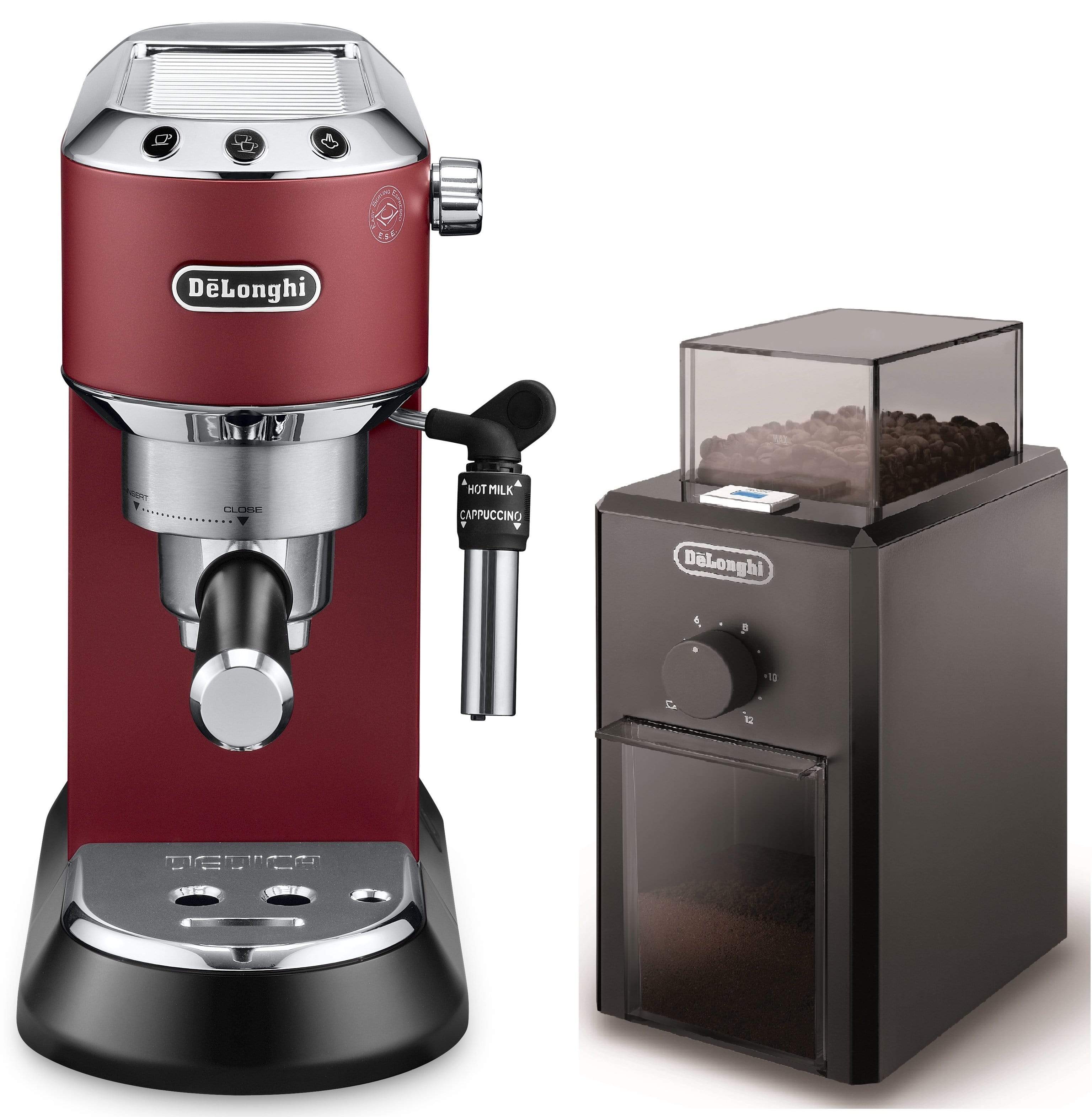 De'Longhi Dedica Style Pump Espresso Machine Red, EC685.R+KG79 (Bundle) - Jashanmal Home