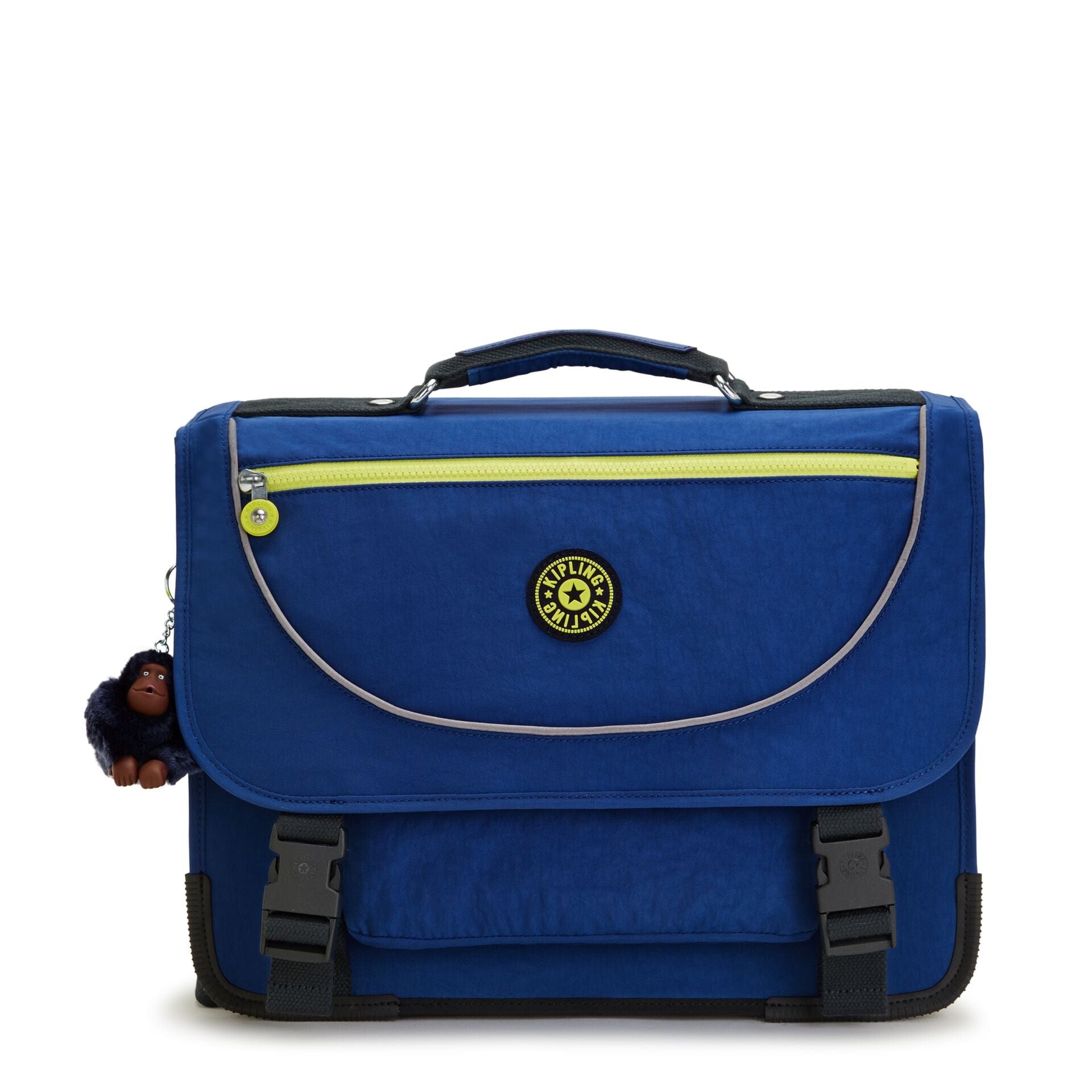 KIPLING-Preppy-Medium Schoolbag Including Fluro Rain Cover

-Blue Ink Combo-12074-X44