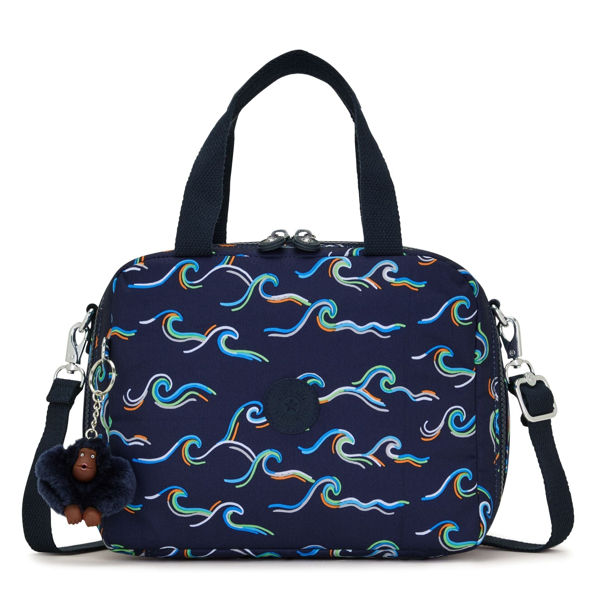 KIPLING-Miyo-Insulated medium lunch bag with trolley sleeve-Fun Ocean Print-I2989-W92