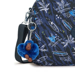 حقيبة غداء كبيرة Kipling Miyo Surf Sea Print مع جراب عربة C2I2989-Y70