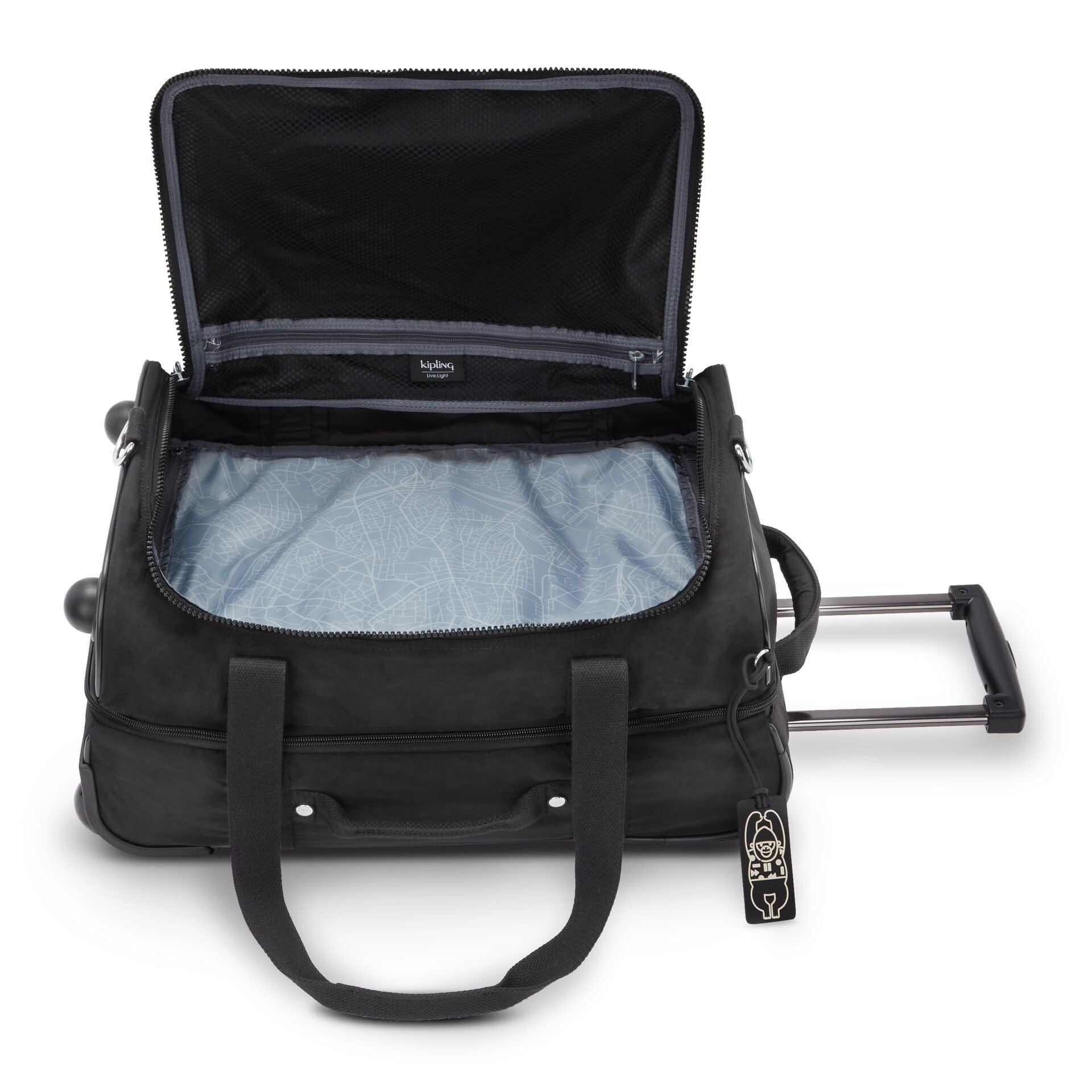 حقيبة سفر كيبلينج تيجان الأمريكية الصغيرة ذات العجلات السوداء C2I4051-P39