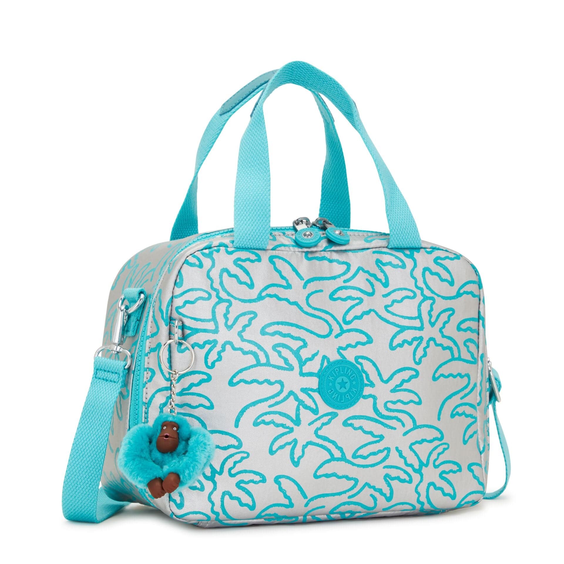 حقيبة غداء كبيرة من كيبلينج ميو ميتاليك بالم مع جراب عربة C2I4126-1PM