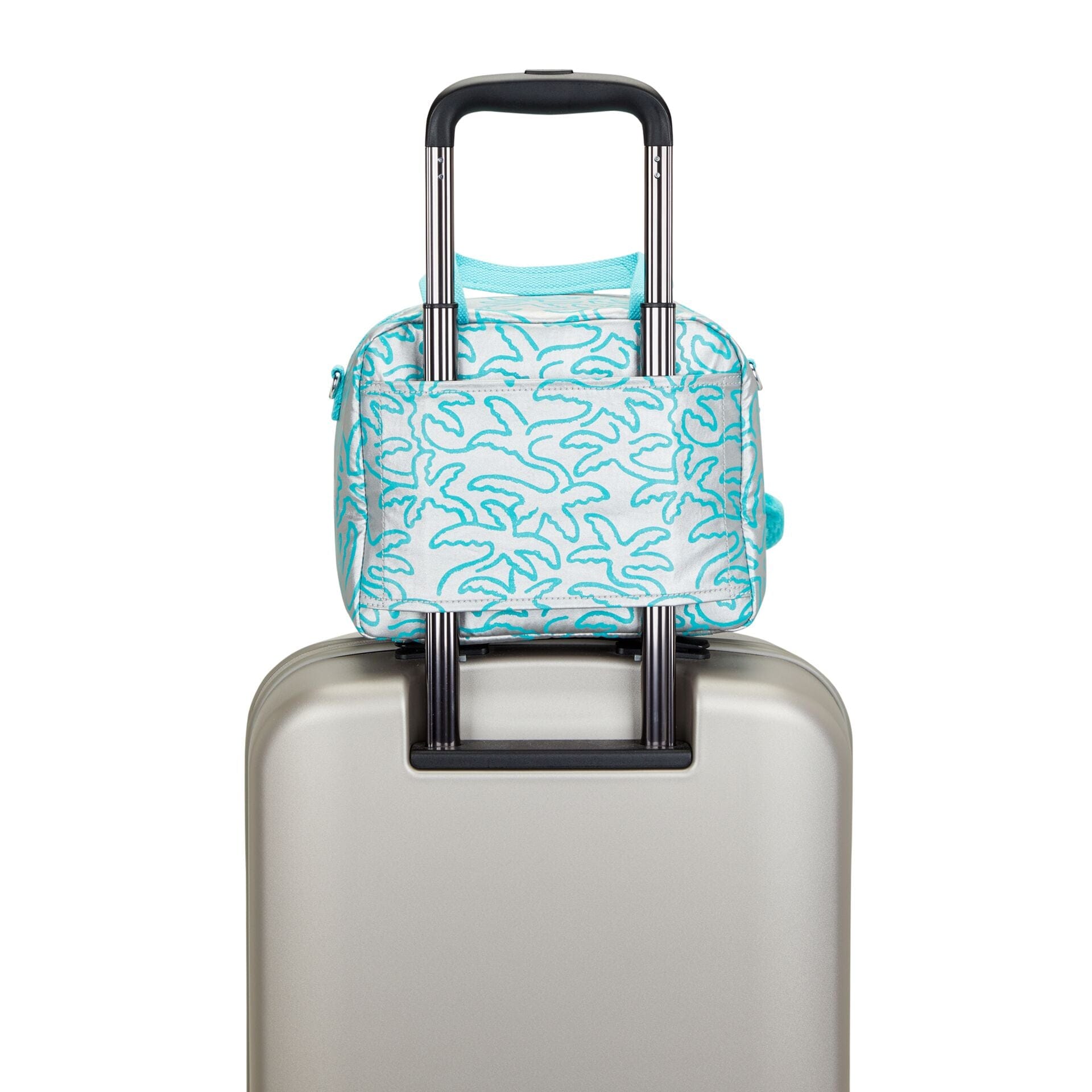 حقيبة غداء كبيرة من كيبلينج ميو ميتاليك بالم مع جراب عربة C2I4126-1PM