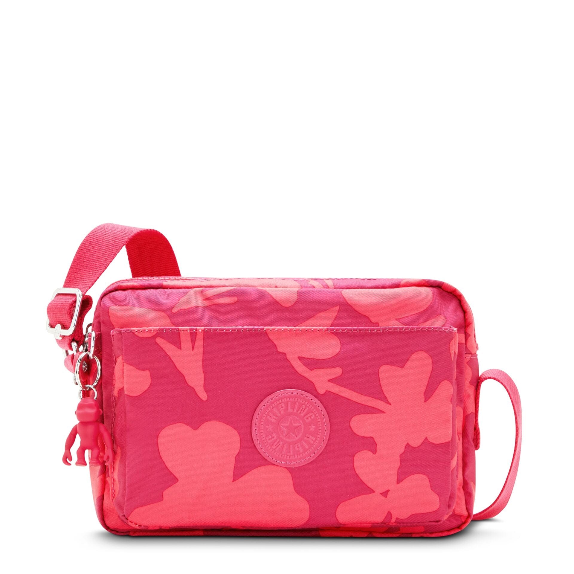 KIPLING-Abanu M-Medium crossbody-Coral Print-I6237-T44