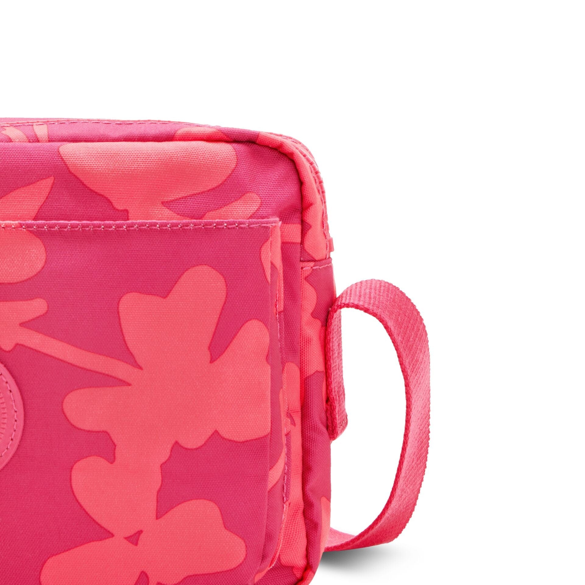 حقيبة كتف متوسطة الحجم بطبعة مرجانية من كيبلينج أبانو إم C2I6237-T44