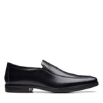 Clarks Howard Edge Shoes - Black Leather - 261622468 - H Width (Wide Fit)