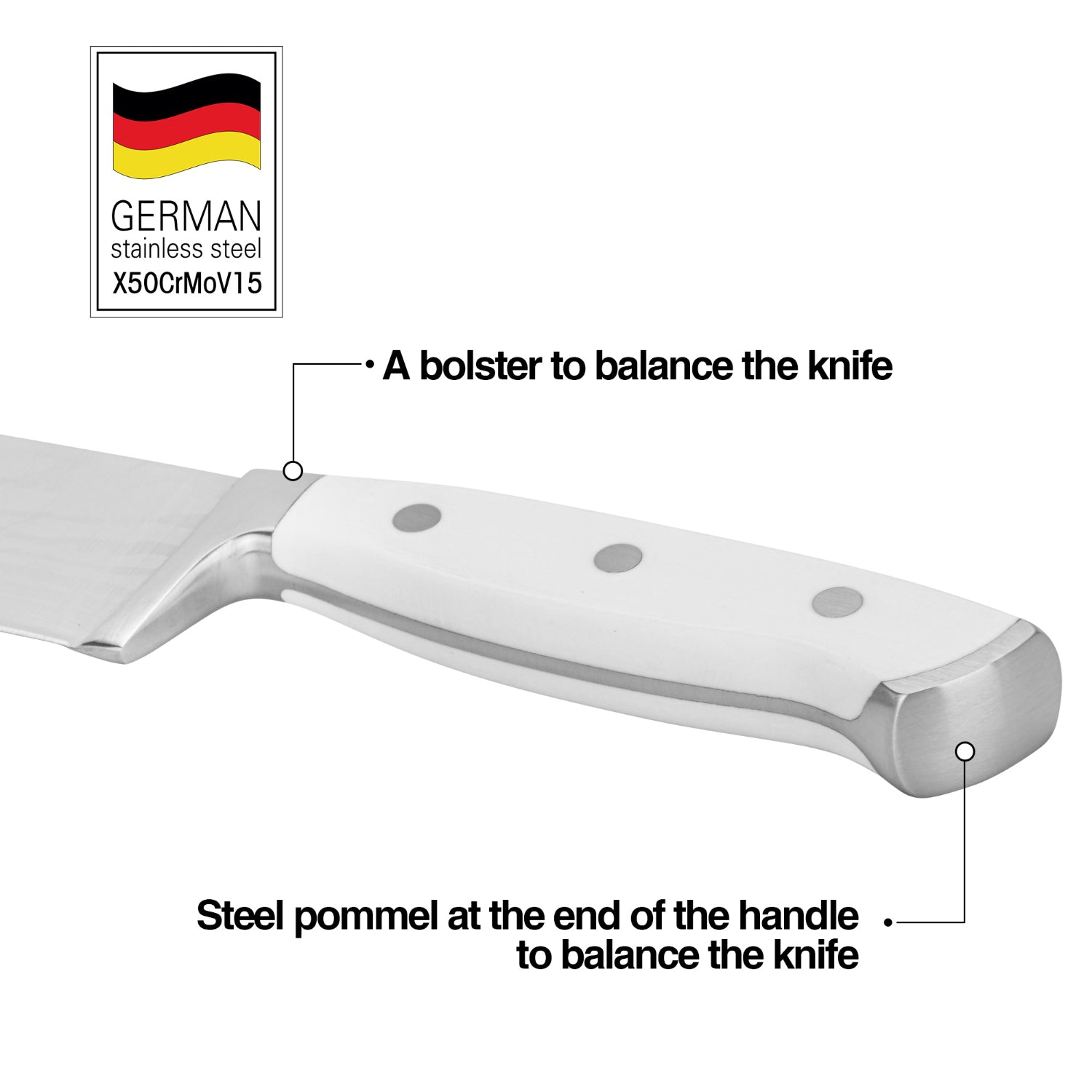 سكين الطاهي فيسمان بون، مقاس 6 بوصات - فولاذ X50CrMoV15