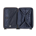 حقيبة سفر صلبة قابلة للتوسيع من إيكولاك سينس، مقاس 56 سم، مزودة بأربع عجلات مزدوجة، لون بني معدني - CHT0023S - 20 بني معدني