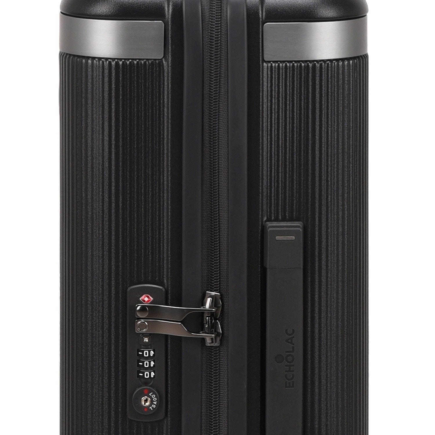 حقيبة سفر إيكولاك ديناستي الصلبة غير القابلة للتمدد، مقاس 55 سم، مزودة بأربع عجلات مزدوجة، لون رمادي فولكان - PC142 20