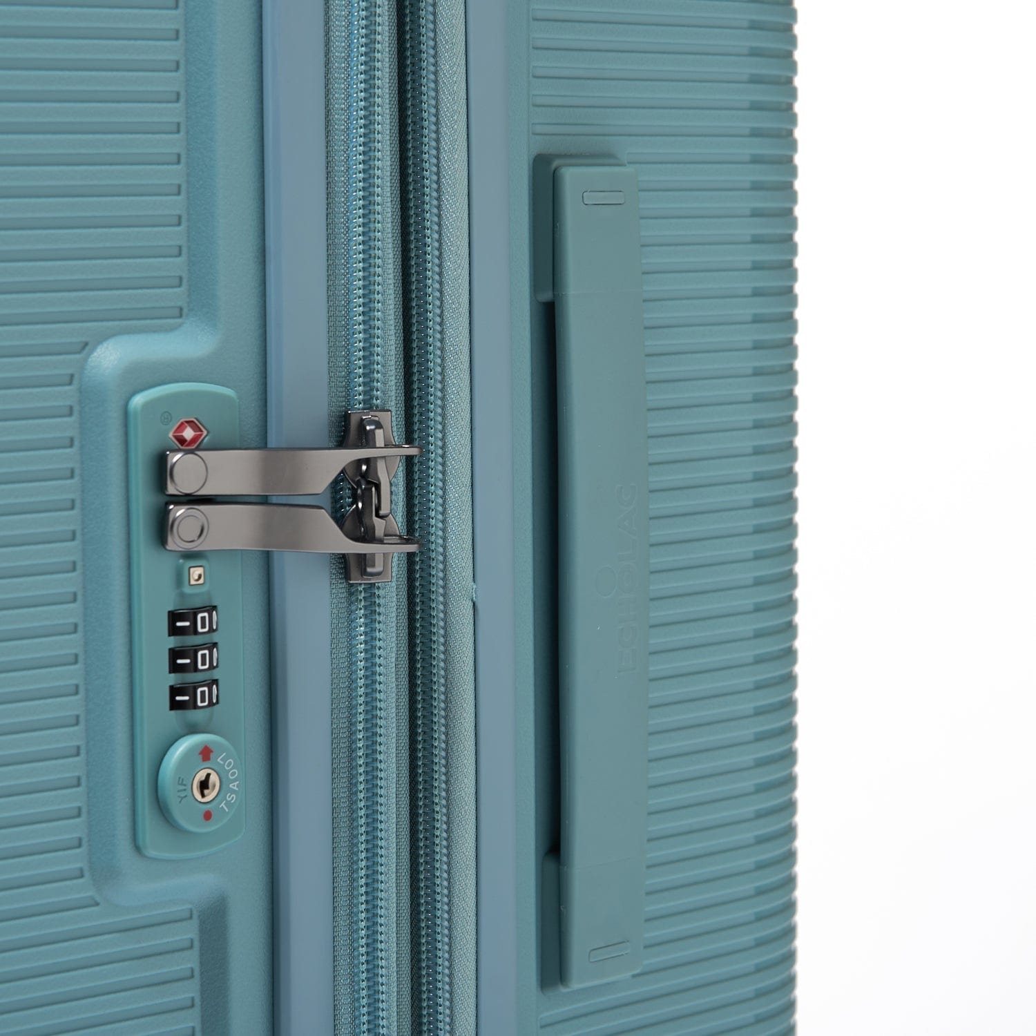 حقيبة سفر صلبة قابلة للتوسيع من إيكولاك بوجن، مقاس 55 سم، مزودة بأربع عجلات مزدوجة، لون أزرق - PW005 20 أزرق