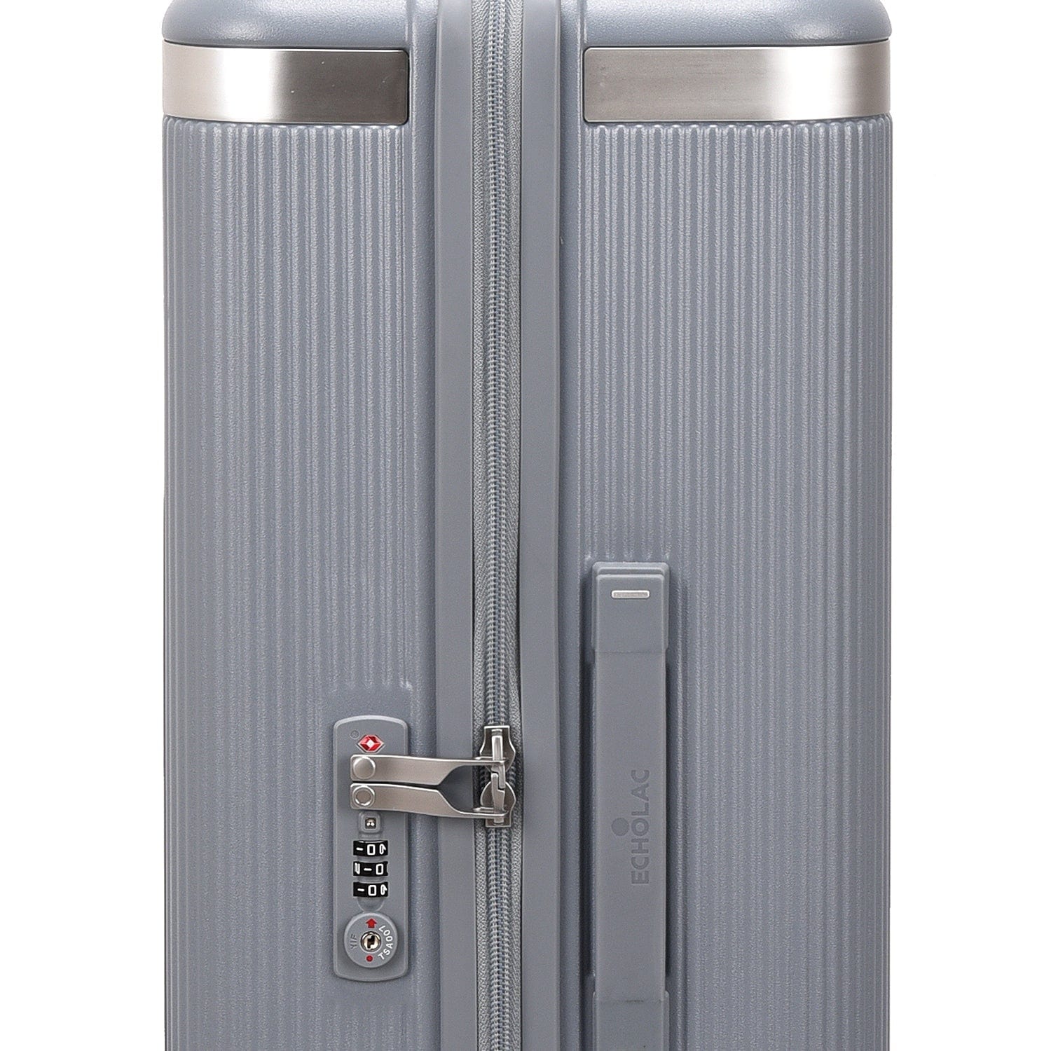 حقيبة سفر إيكولاك ديناستي الصلبة غير القابلة للتمدد، مقاس 67 سم، مزودة بأربع عجلات مزدوجة، لون أزرق ثلجي - PC142A 24 أزرق ثلجي