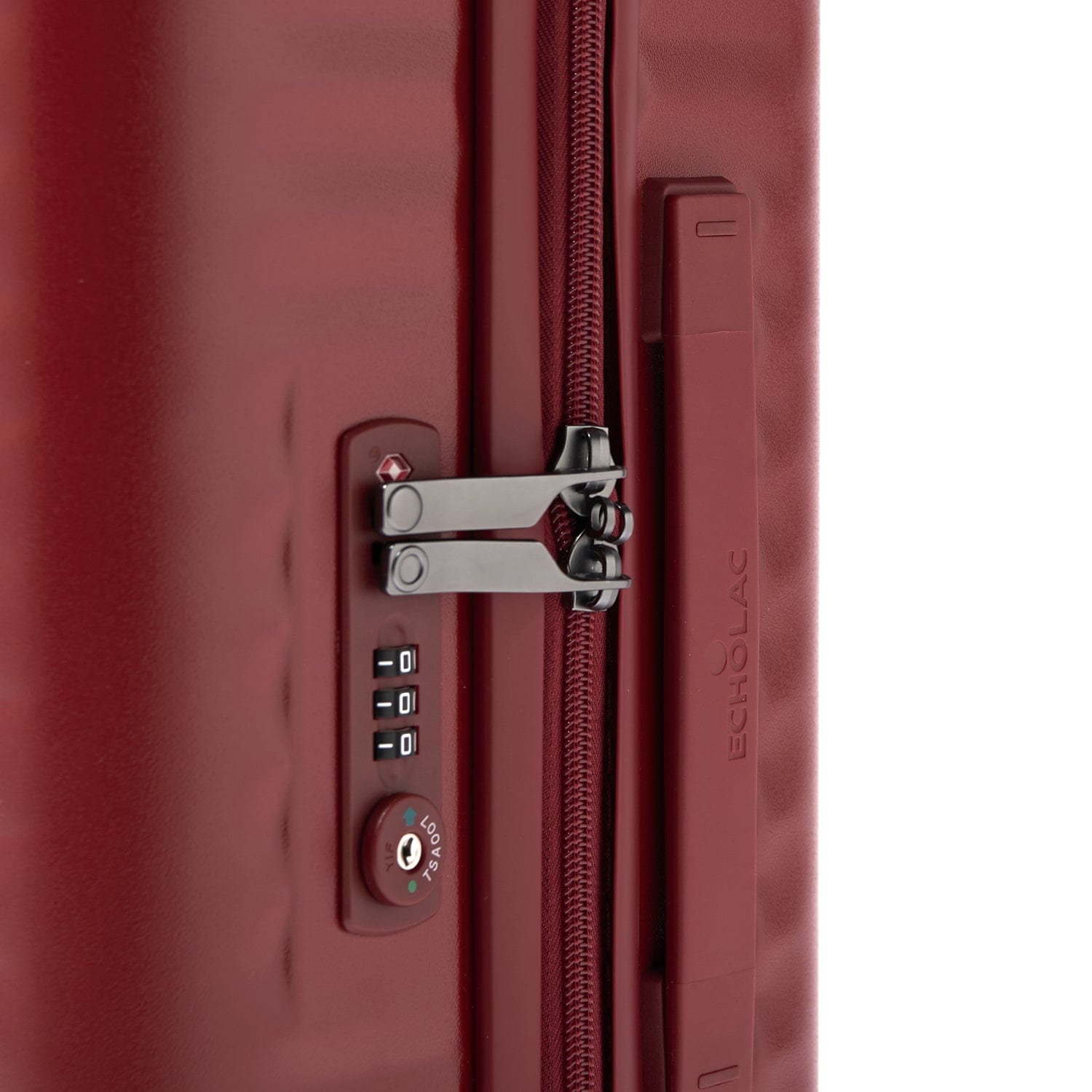 حقيبة سفر إيكولاك سيليسترا الصلبة غير القابلة للتمدد، مقاس 65 سم، مزودة بأربع عجلات مزدوجة، وعجلات تسجيل وصول، لون أحمر - PC183 24 WOE أحمر
