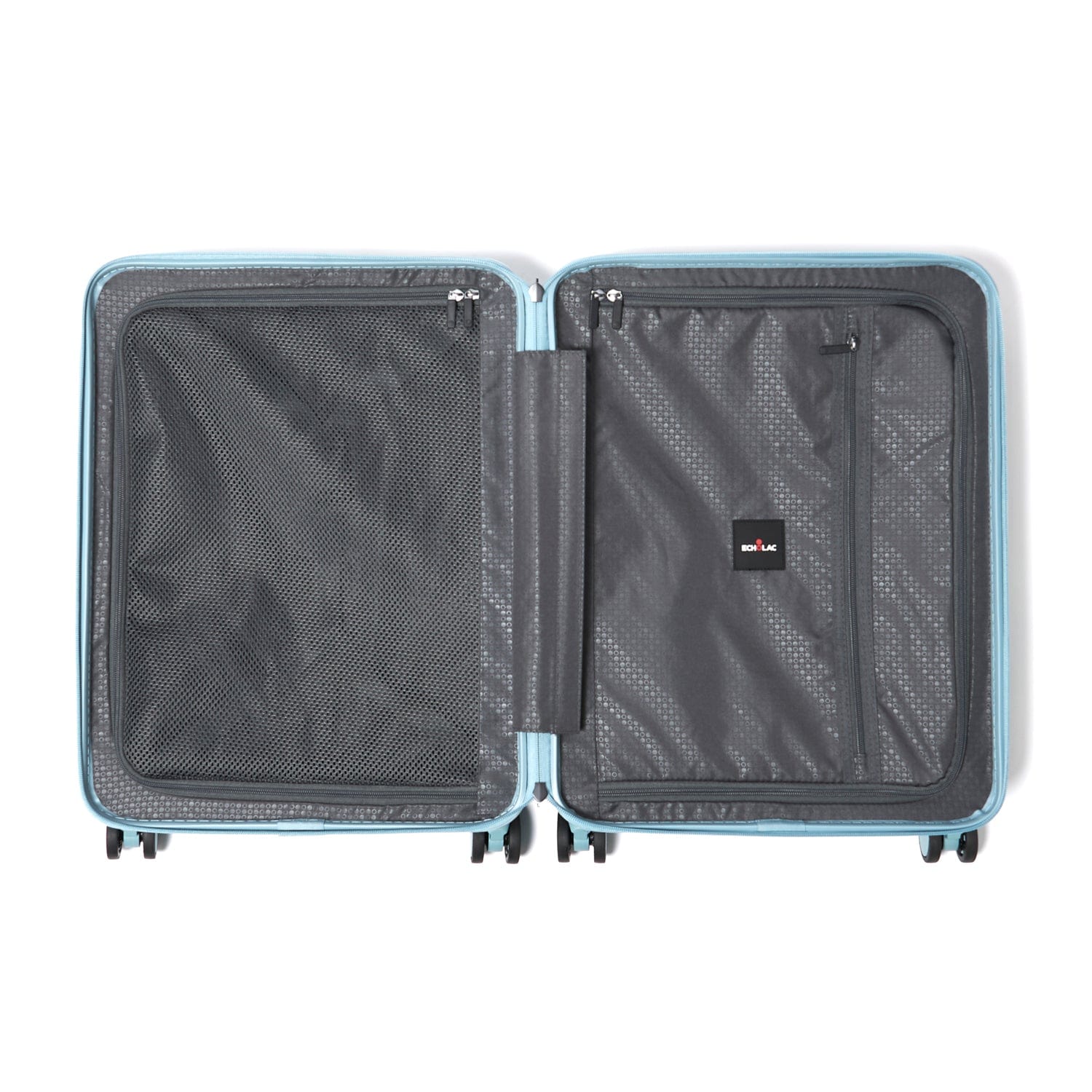 حقيبة سفر إيكولاك سيليسترا الصلبة غير القابلة للتمدد، مقاس 54.5 سم، مزودة بأربع عجلات مزدوجة، لون أزرق رمادي - PC183 20 WOE
