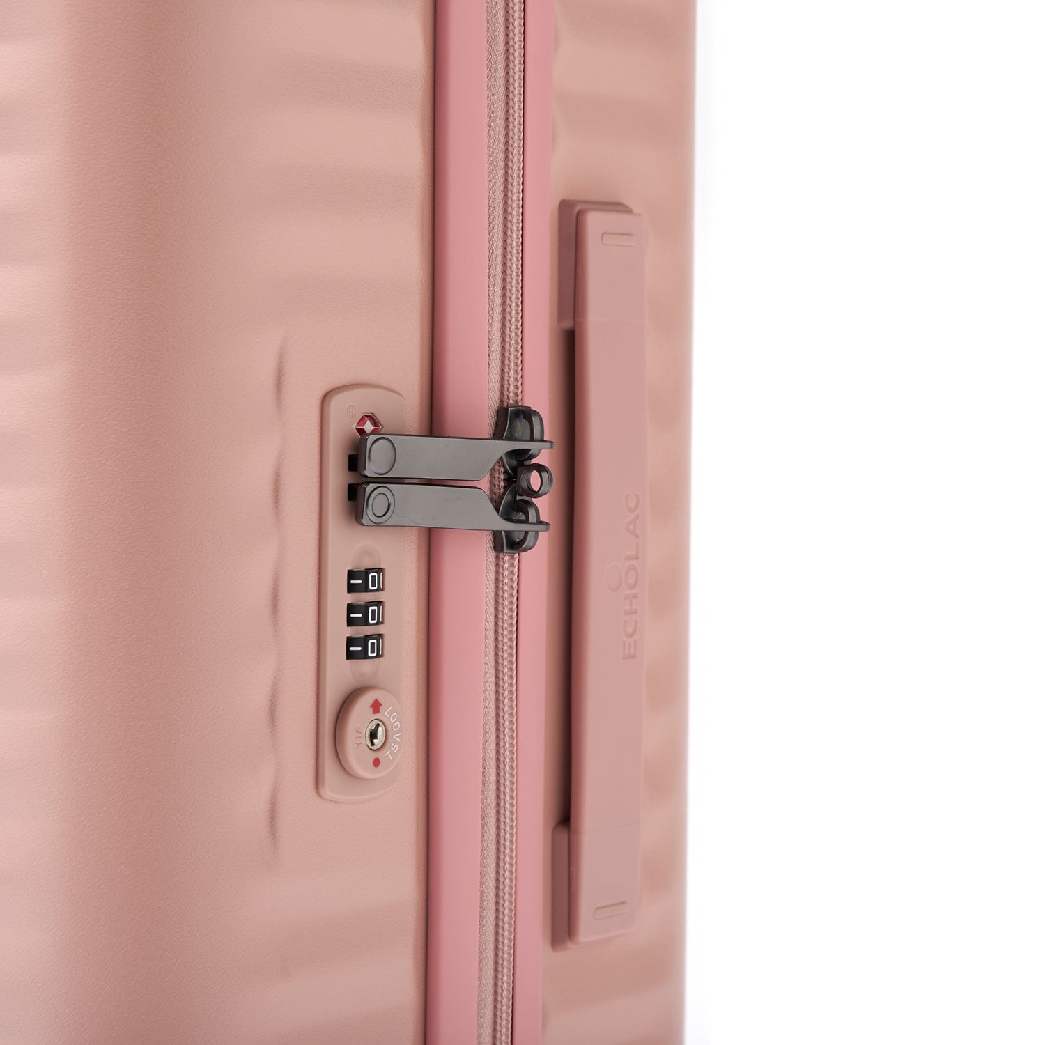 حقيبة سفر إيكولاك سيليسترا صلبة غير قابلة للتمدد، مقاس 54.5 سم، مزودة بأربع عجلات مزدوجة، لون وردي - PC183 20 WOE وردي
