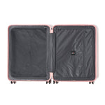 حقيبة سفر إيكولاك سيليسترا الصلبة غير القابلة للتمدد، مقاس 75 سم، مزودة بأربع عجلات مزدوجة، وعجلات تسجيل وصول، باللون الوردي - PC183 28 WOE وردي