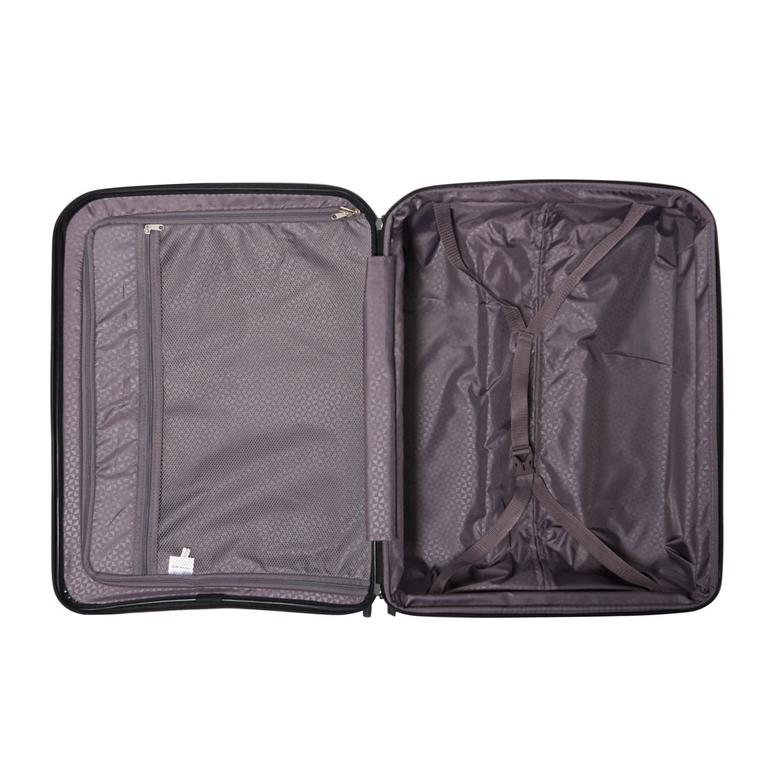 حقيبة سفر صلبة قابلة للتوسيع من إيكولاك لوردنورث، مقاس 68 سم، مزودة بأربع عجلات مزدوجة، لون أسود - PPT008 - 24 أسود