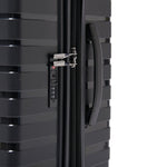 حقيبة سفر صلبة قابلة للتوسيع من إيكولاك لوردنورث، مقاس 68 سم، مزودة بأربع عجلات مزدوجة، لون أسود - PPT008 - 24 أسود