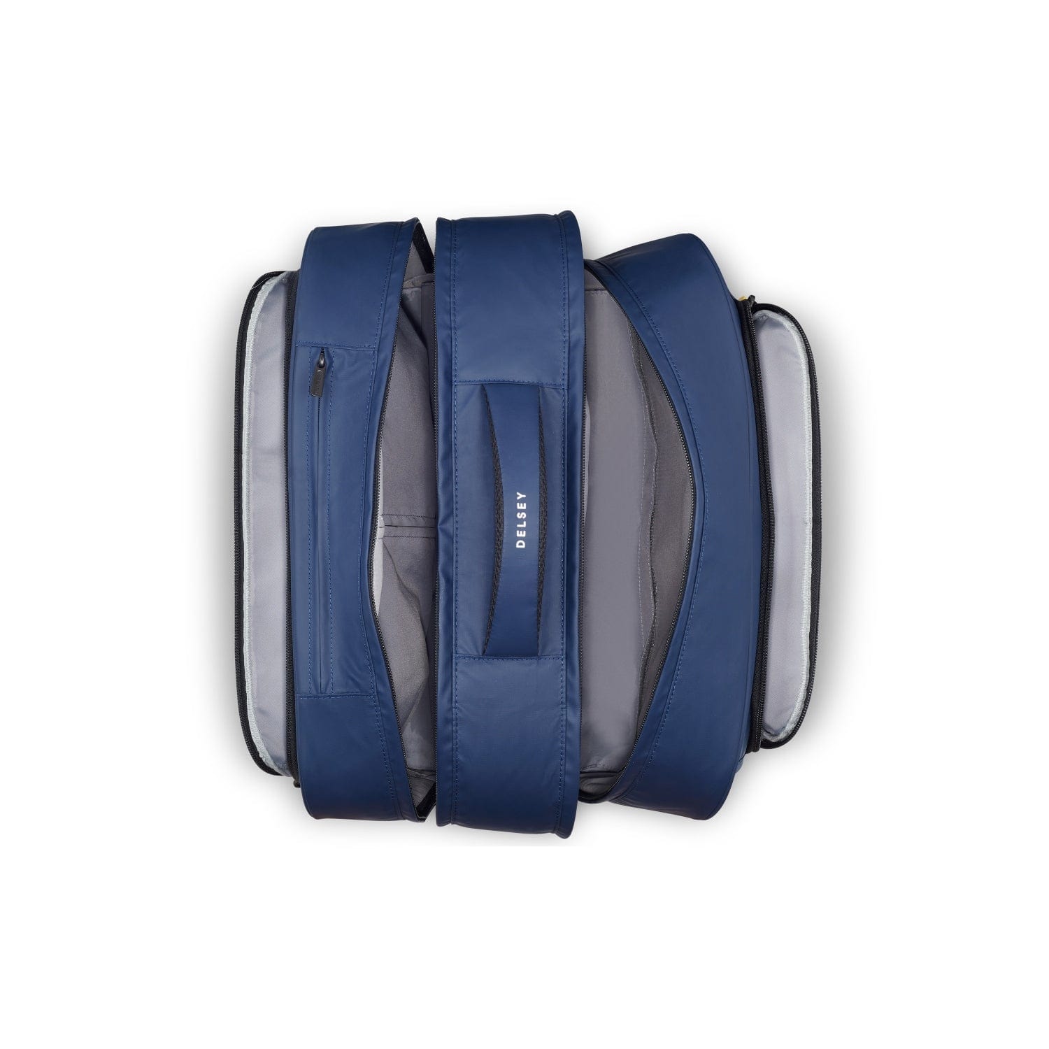 حقيبة ديلسي باريس المدرسية بأربع عجلات أفقية، موديل "العودة إلى المدرسة 2023" - 15.6 بوصة، طباعة زرقاء - 00338945212