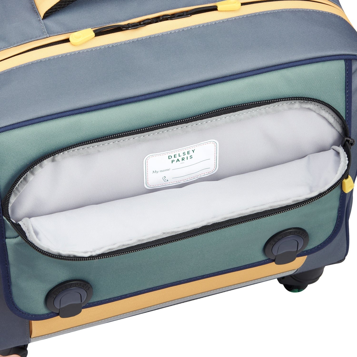 حقيبة ديلسي باريس المدرسية بأربع عجلات أفقية للعودة إلى المدرسة 2023 - 15.6 بوصة - لون الصبار - 00338945213