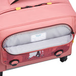 حقيبة ديلسي باريس المدرسية بأربع عجلات أفقية، موديل "العودة إلى المدرسة 2023" - مقاس 15.6 بوصة، طباعة وردية - 00338945219