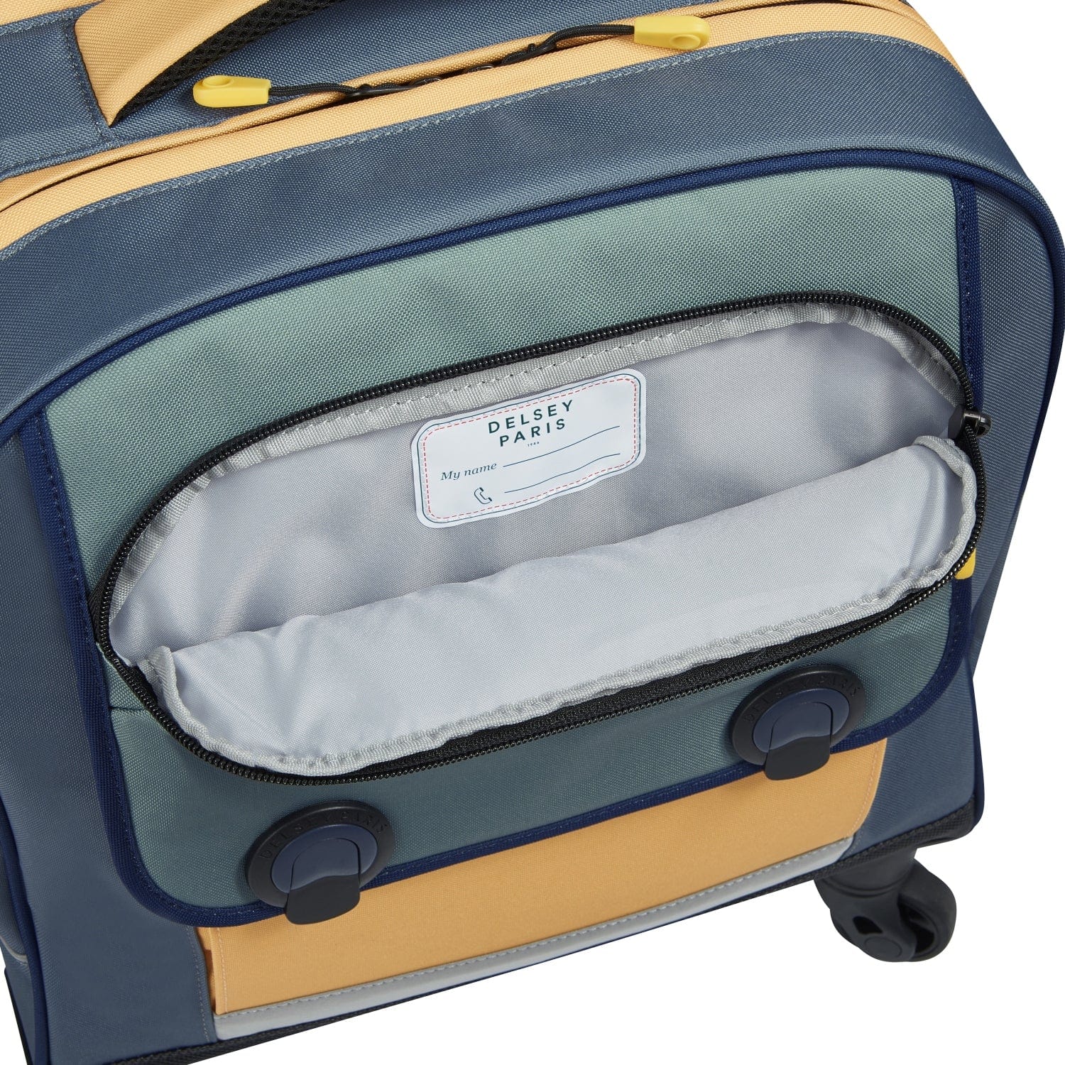 حقيبة ظهر ديلسي باريس للعودة إلى المدرسة 2023 بأربع عجلات عمودية - 15.6 بوصة - لون الصبار - 00338945313