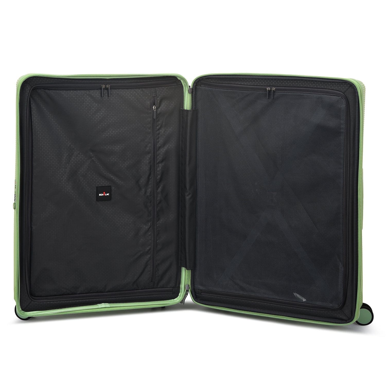 مجموعة أمتعة إيكولاك فورزا ٥٥+٦٥+٧٥ سم، حقيبة صلبة بأربع عجلات مزدوجة قابلة للتوسيع، مناسبة للمقصورة وتسجيل الوصول، لون أخضر مرجاني