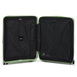 مجموعة أمتعة إيكولاك فورزا ٥٥+٦٥+٧٥ سم، حقيبة صلبة بأربع عجلات مزدوجة قابلة للتوسيع، مناسبة للمقصورة وتسجيل الوصول، لون أخضر مرجاني