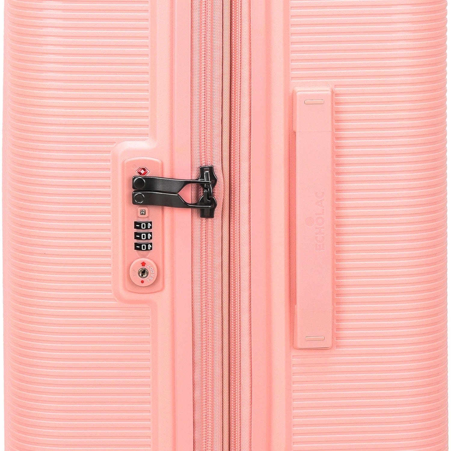 مجموعة أمتعة إيكولاك فورزا ٥٥+٦٥+٧٥ سم، حقيبة صلبة بأربع عجلات مزدوجة قابلة للتوسيع، لون وردي باشن