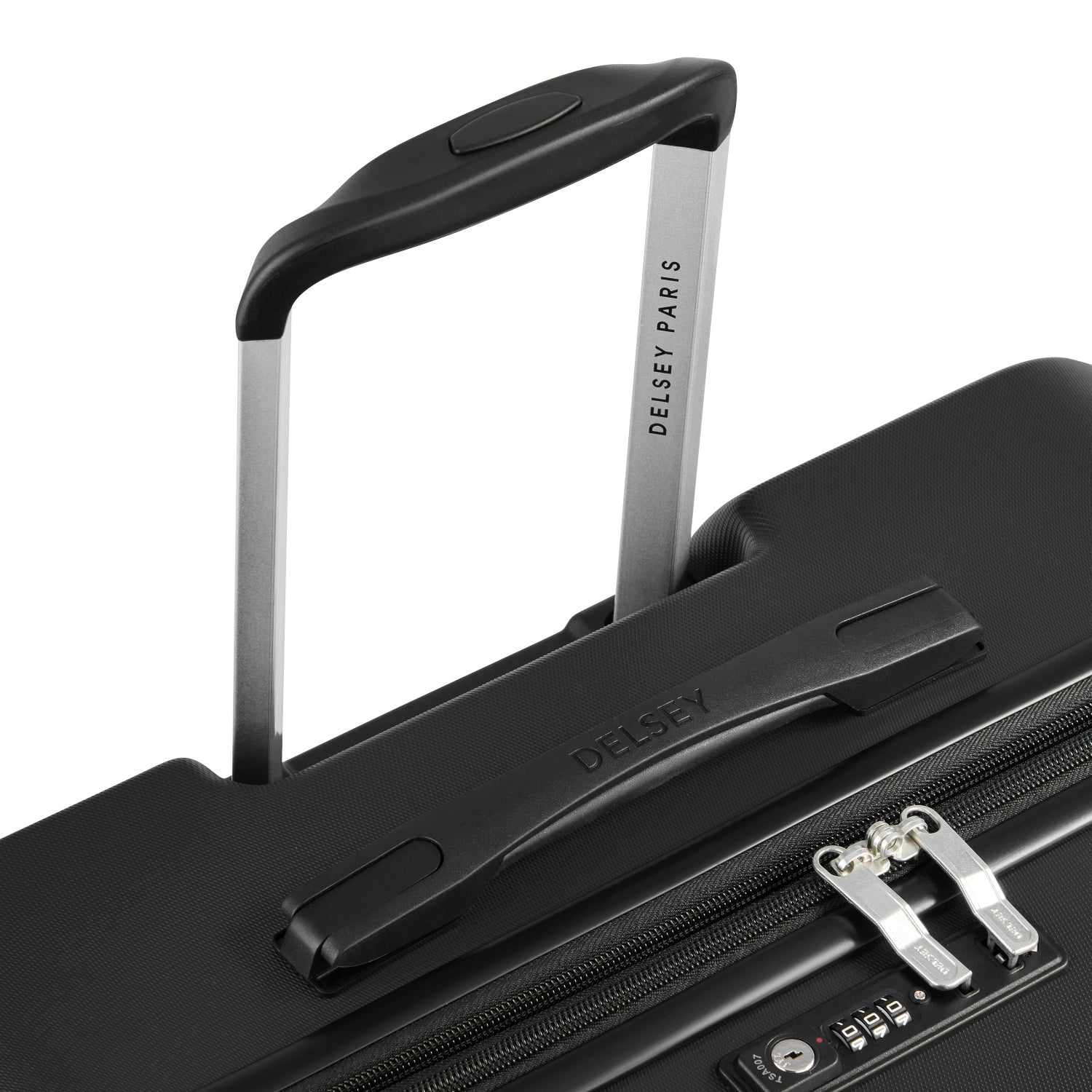 طقم ديلسي باريس كريستين، قطعتين، 55+82 سم، حقيبة صلبة، 4 عجلات مزدوجة، قابلة للتوسيع، مناسبة لكابينة السفر وتسجيل الوصول، لون أسود
