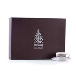 مجموعة ديملاج ميلانج من 6 فناجين قهوة وصحون (ذهبي وبني)