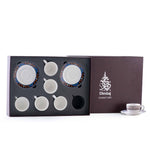 مجموعة ديملاج ميلانج من 6 فناجين قهوة وصحون (ذهبي وبني)