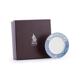 مجموعة أطباق ديملاج ميلانج، 6 قطع (بلاتيني وأزرق)