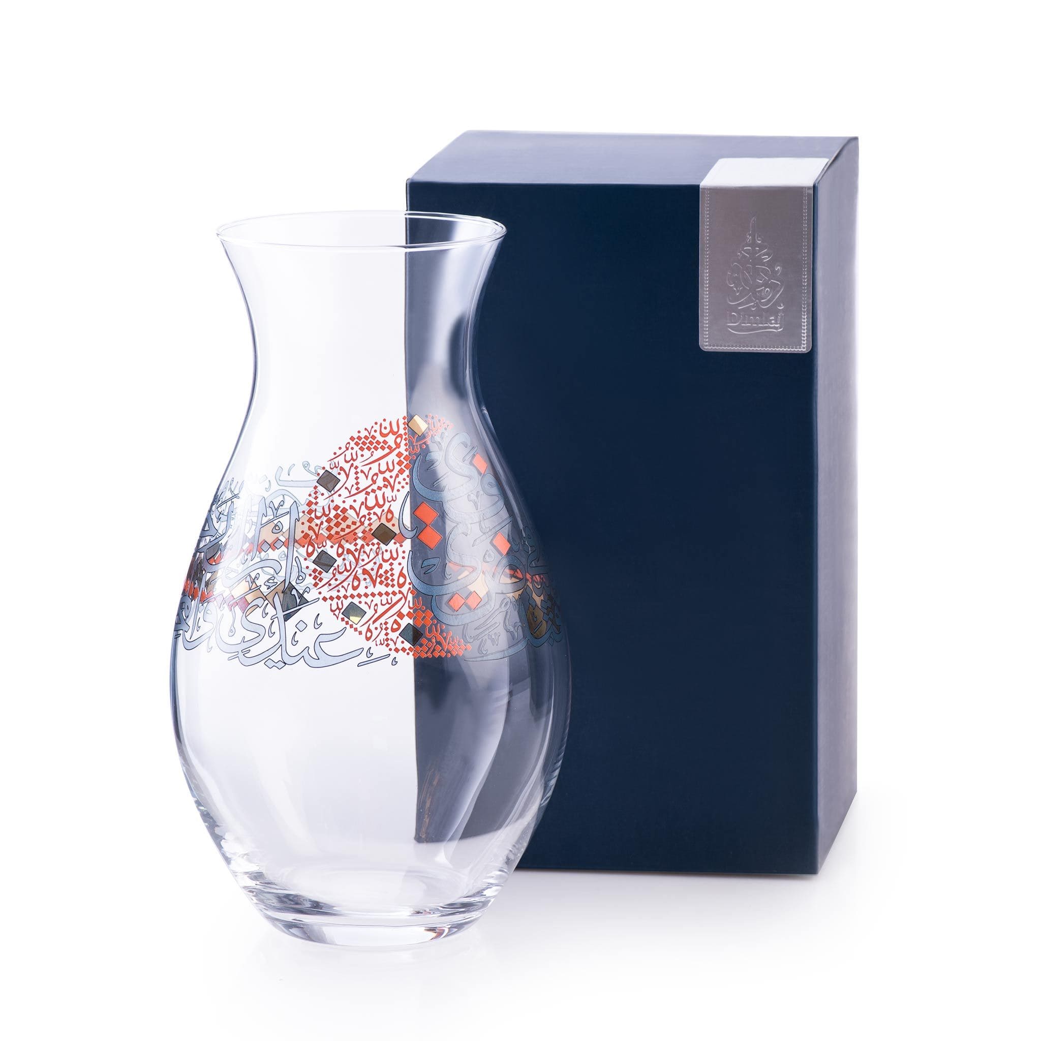 دملاج سراج مزهرية كبيرة (ذهبي وبرتقالي)