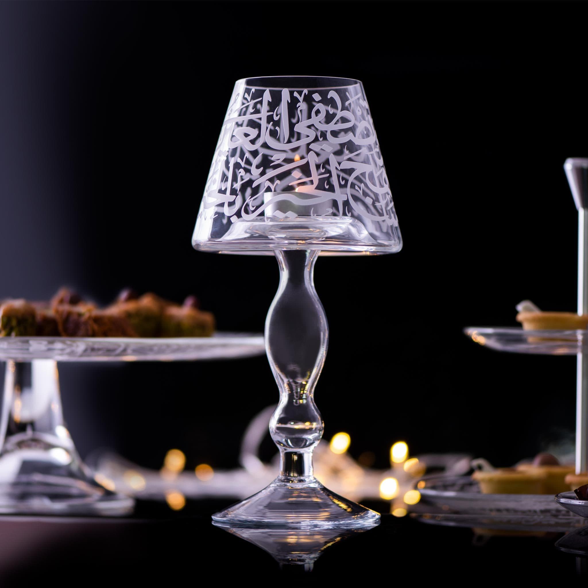 حامل شموع كبير من دملاج الثلث (منقوش)