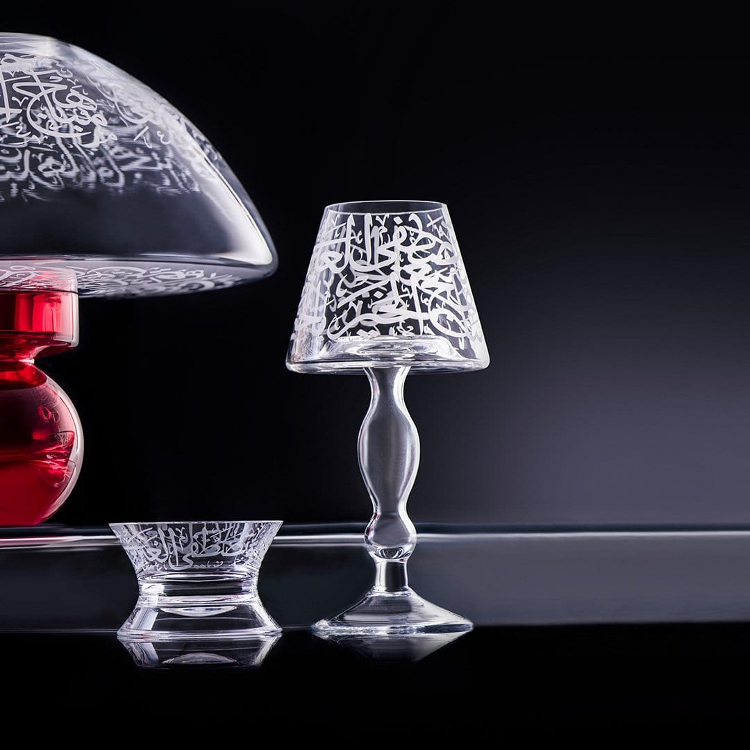 حامل شموع كبير من دملاج الثلث (منقوش)