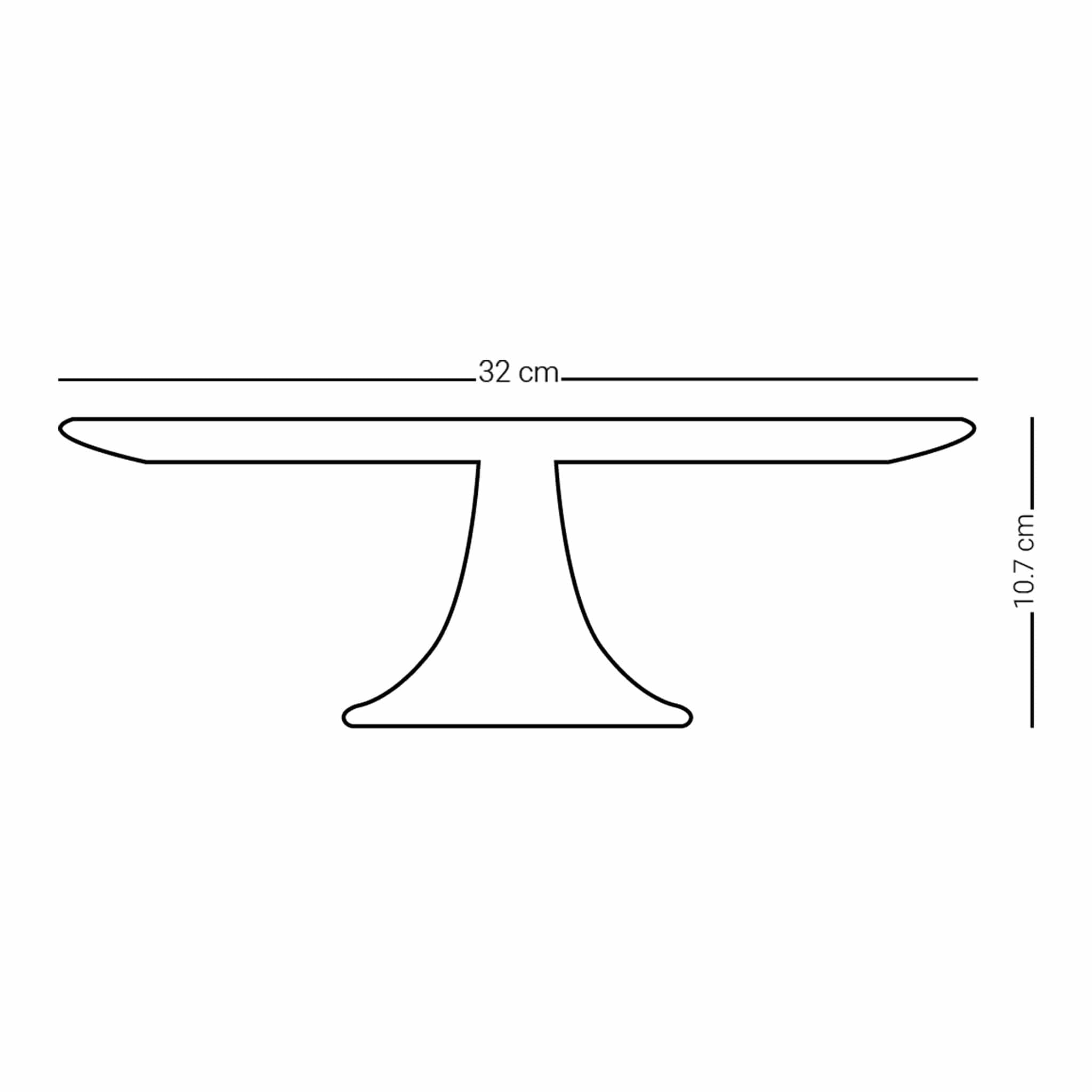 طبق كيك ذو قدم دملاج سرور (ذهبي)