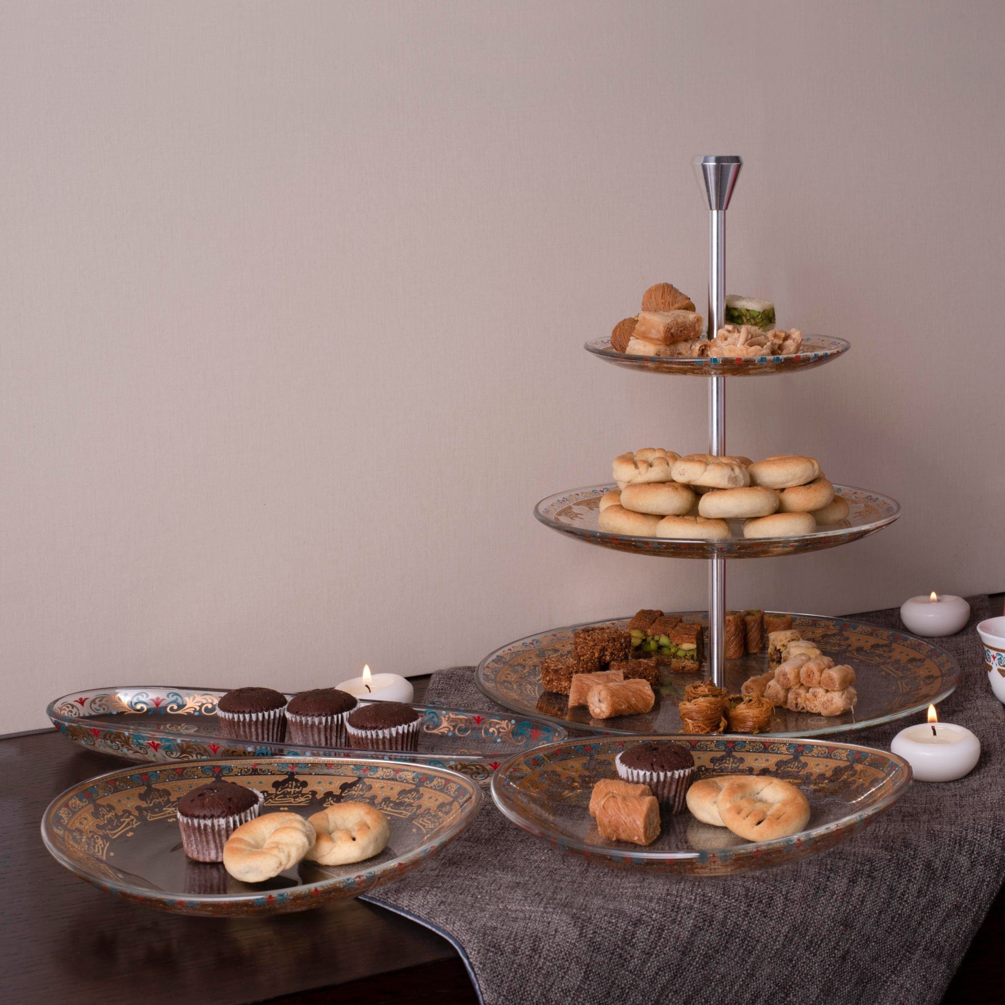 صينية دملاج سرور 3 طبقات (ذهبي)