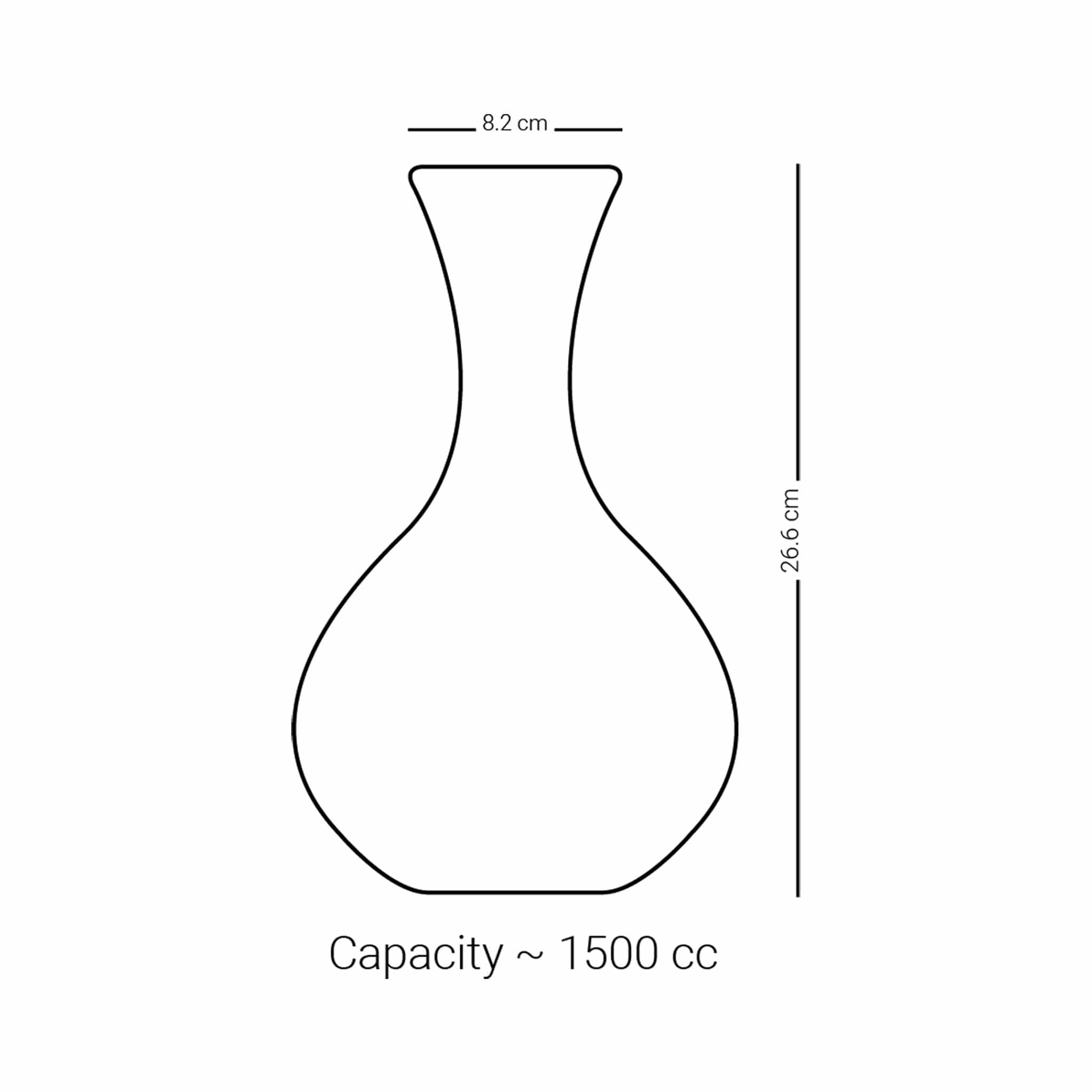 ديكانتر كريستال ديملاج ثلث (منقوش)