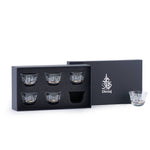 مجموعة ديملاج أصالة من 6 فناجين قهوة (ذهبي وأزرق)