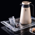 مجموعة ديملاج أصالة من 6 فناجين قهوة (ذهبي وأزرق)