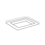 طبق تقديم مستطيل كبير من ديملاج أصالة (ذهبي وأخضر)